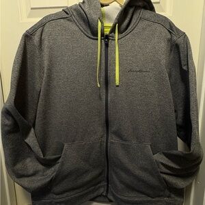 Eddie‎ Bauer FreeHeat Gray Full Zip Hoodie Sweatshirt Activewear